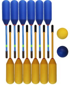 Knotsbal Set Super (12 sticks + 2 ballen) Geel / Blauw