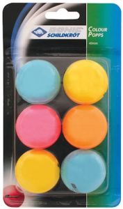 Tafeltennisballen Gekleurd Set 6st.