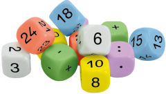 Dobbelstenen Set Rekenen 12-delig