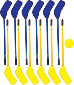 Knotshockey Set Blauw/Geel