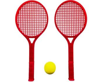 Tennis Set Kunststof 2 Rackets + Bal