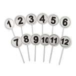 Afstandsbordjes Metaal (1t/m12) Set Basic Rond