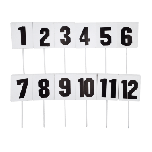 Afstandsbordjes Metaal (1t/m12) Set Basic Recht